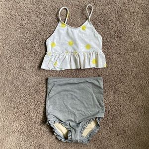 Girls Kortni Jeane 2-Piece Swimsuit- Sunflower- size 6/7